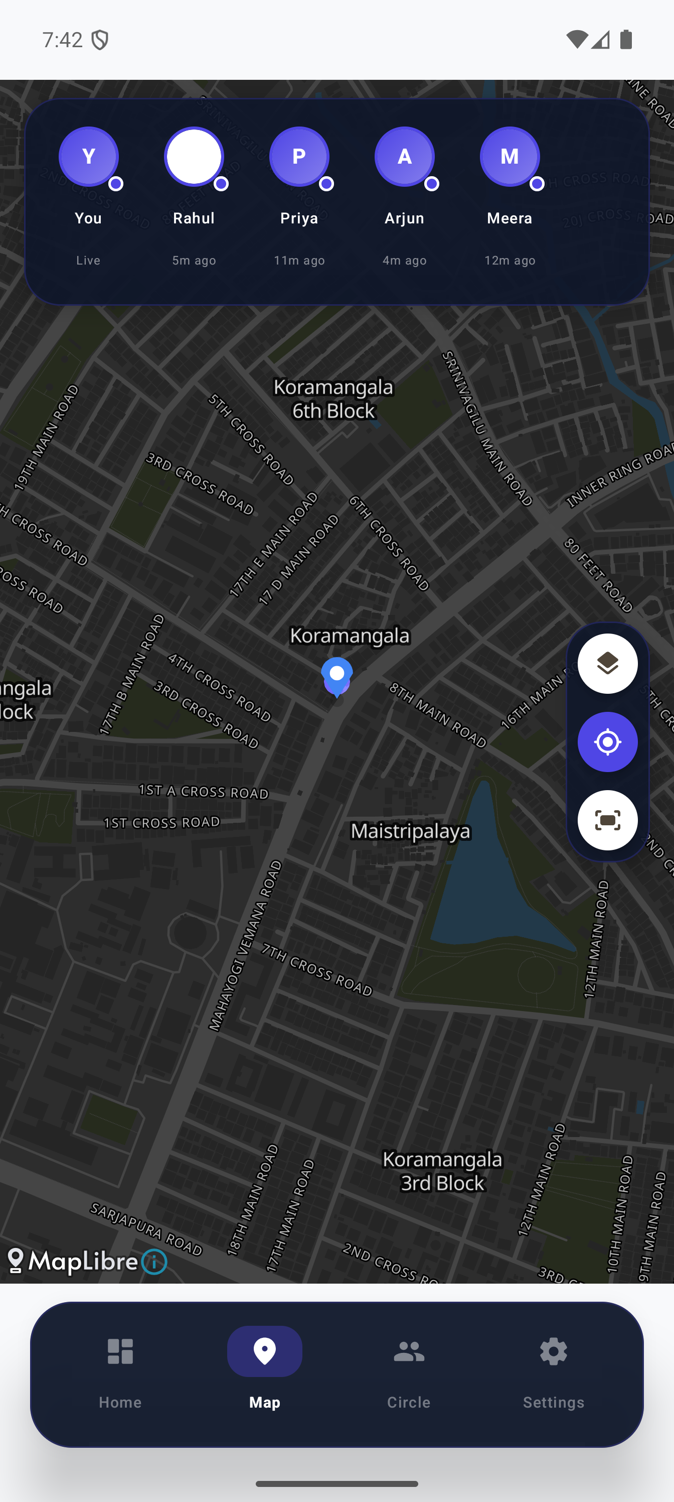 Raksha app — Live Map